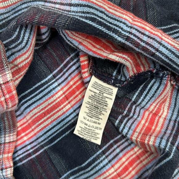 Free people little bit of sugar sequin plaid flannel button down shirt s… - Picture 4 of 6